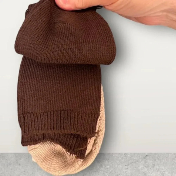 AVENUE BODY Diamond Socks 2 Pk - beige & brown dress socks ~ plus size 8 1/2 ~12 - Picture 9 of 9